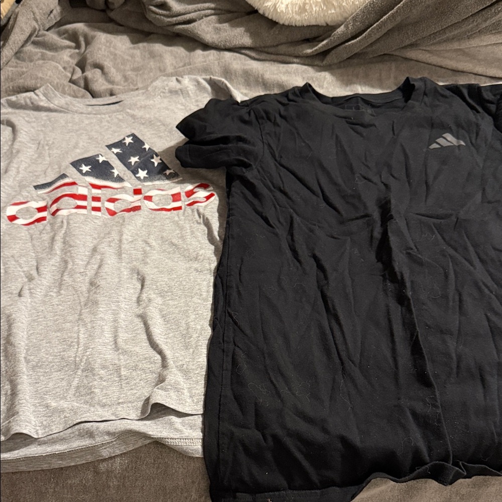 Adidas Patriotic Gray and Classic Black Tees